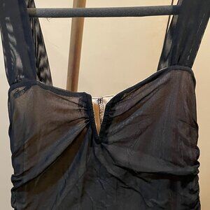 HAUTE Babes Black, tan-lined dress